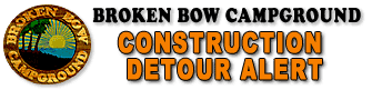 Broken Bow Campground Detour Alert
